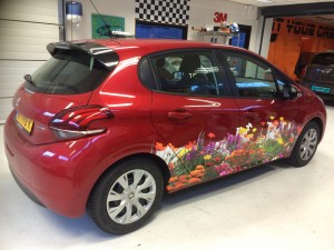 auto design bloemen
