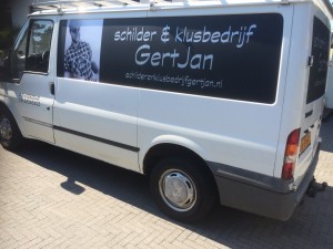 belettering schilder en klusbedrijf GertJan
